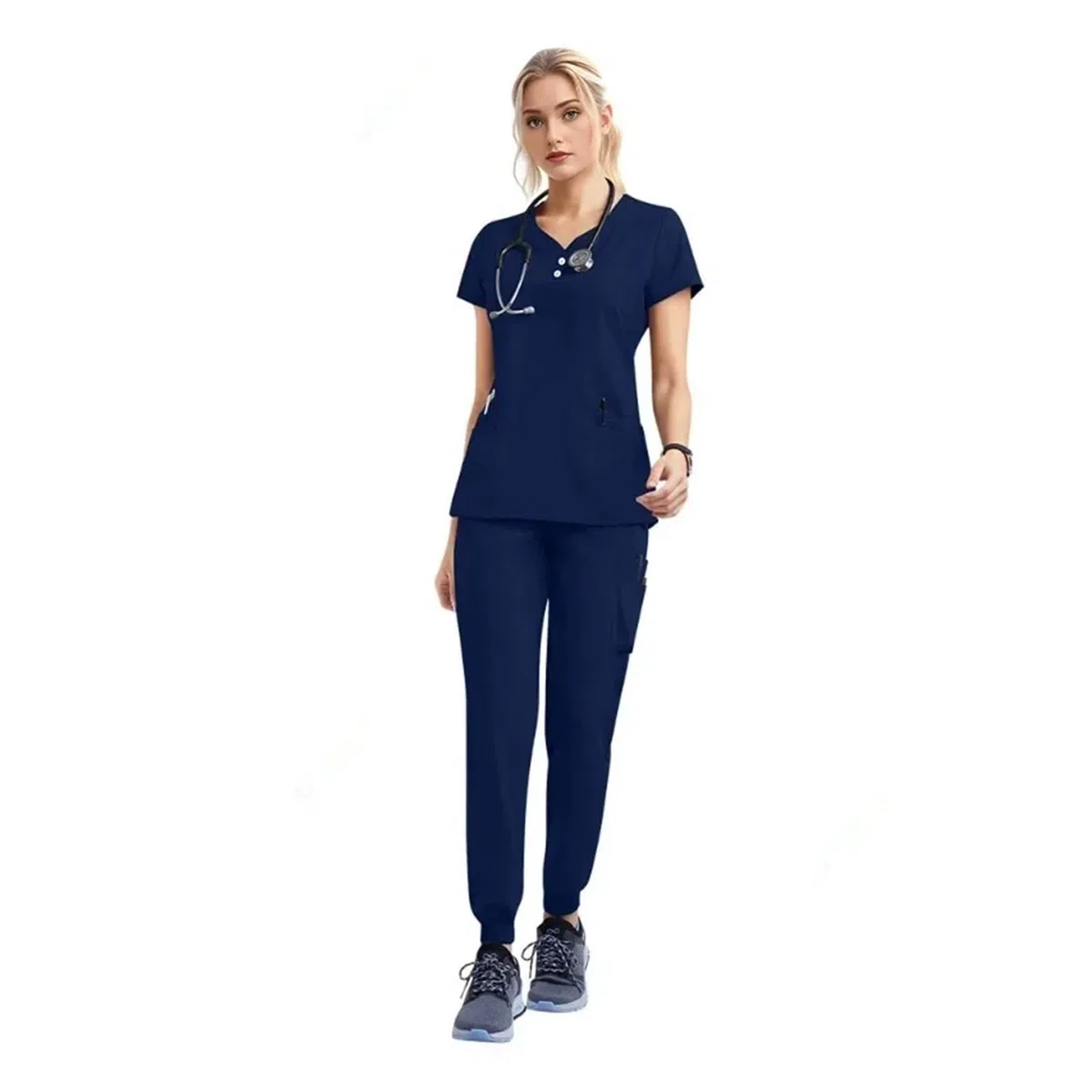 Uniforme De EnfermeríA Conjunto de uniforme médico y enfermera, conjunto de jogging for mujer, accesorios de hospital, ropa de trabajo quirúrgica for quirófano Para Enfermeras(42162-Mango,XXL)