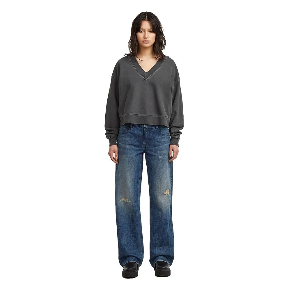G-Star Washed Loose V Sw Wmn Sudadera Mujer