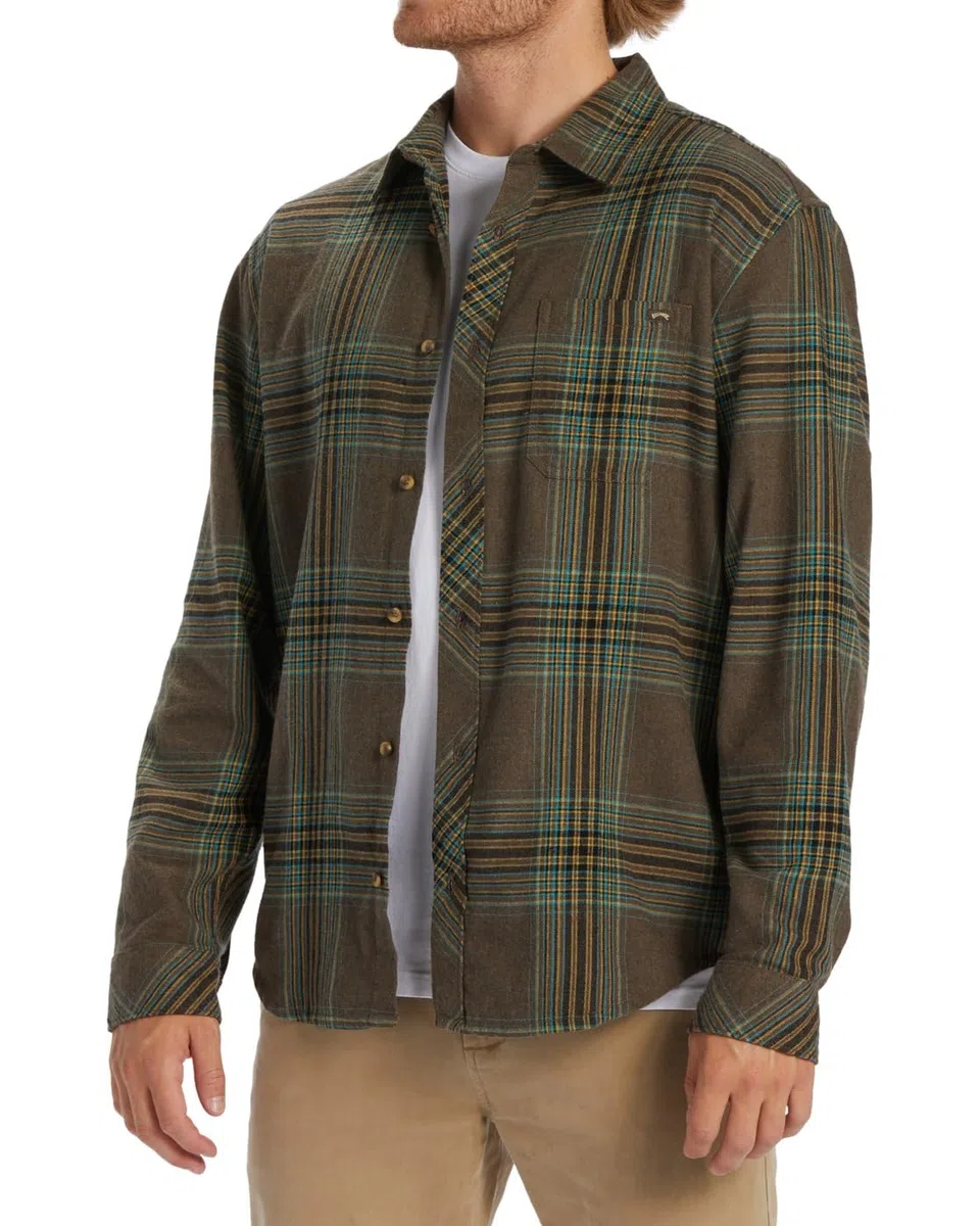 Billabong Coastline Flannel - Camisa de Manga Larga para Hombre