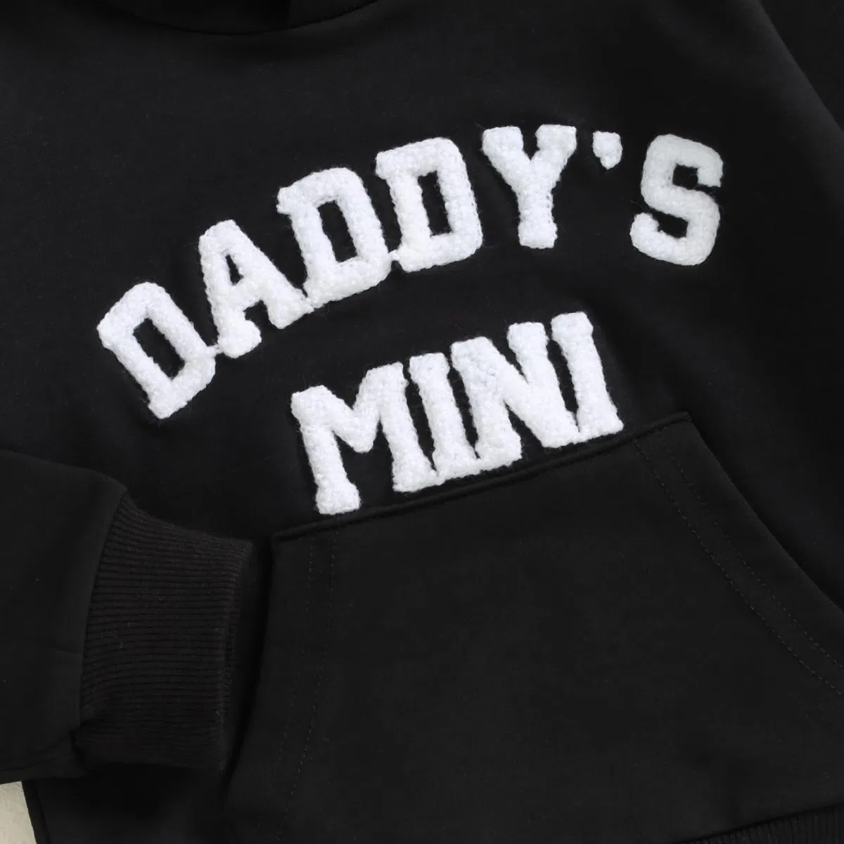 PUHHAPIEY Conjunto de ropa para bebé niño pequeño para otoño e invierno, mini sudadera con capucha y pantalón deportivo para papá