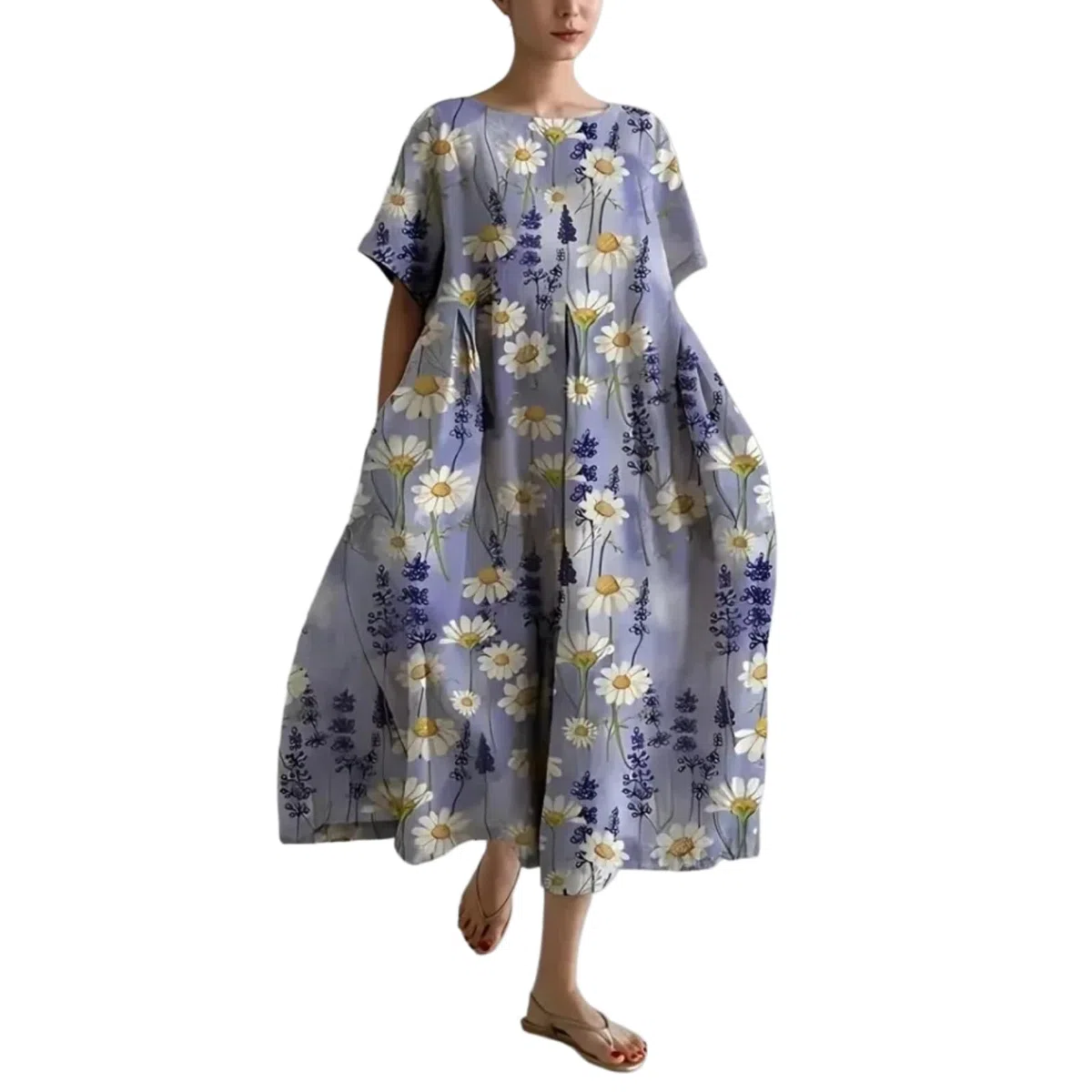 Estampado de Flores Vestido Femenino Cena de Amigas Fiesta Vestido de Noche Suelto