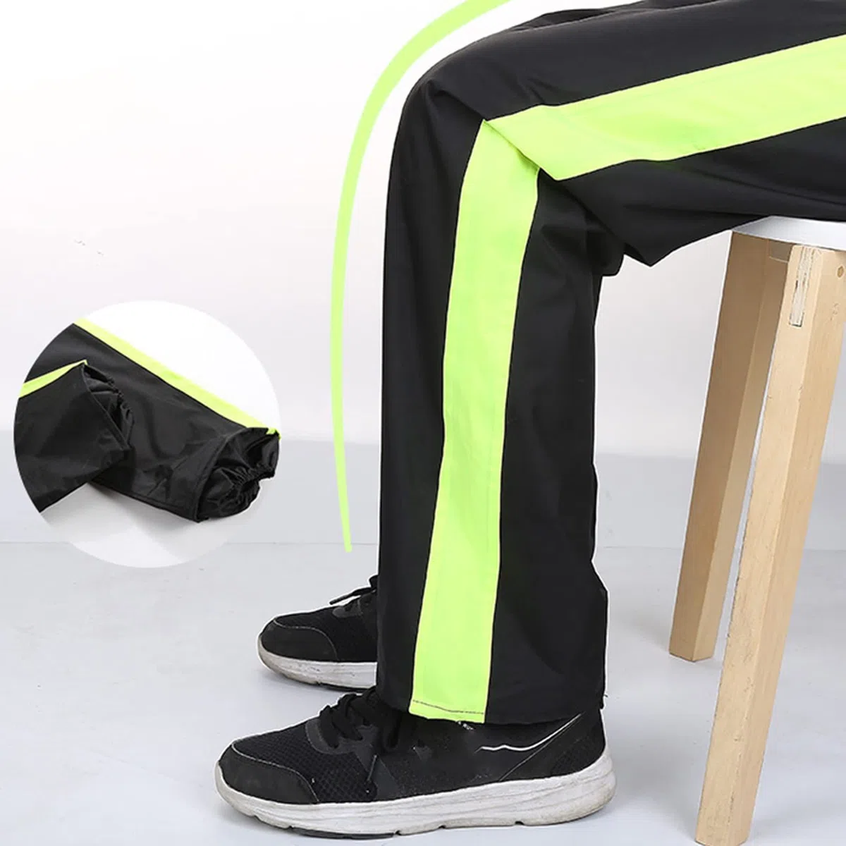 Ciclismo de la Motocicleta Trajes de Lluvia Pesca Impermeable Abrigo de Lluvia con Capucha, Ligero, Transpirable, Ponchos de Lluvia de Alta Visibilidad para Senderismo, Viajar, Acampar