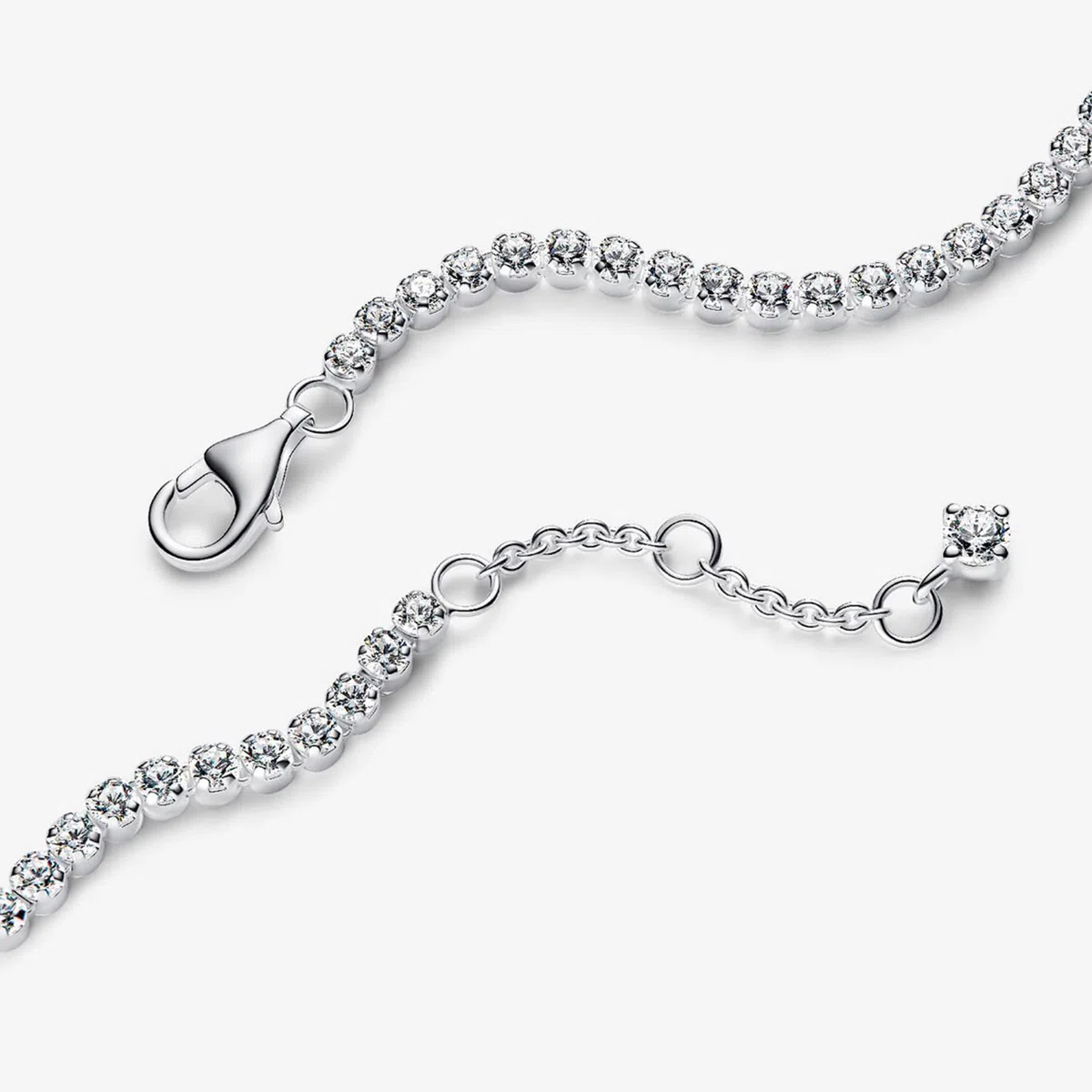 PANDORA Pulsera de tenis para mujer, plata y circonita, 593927C01