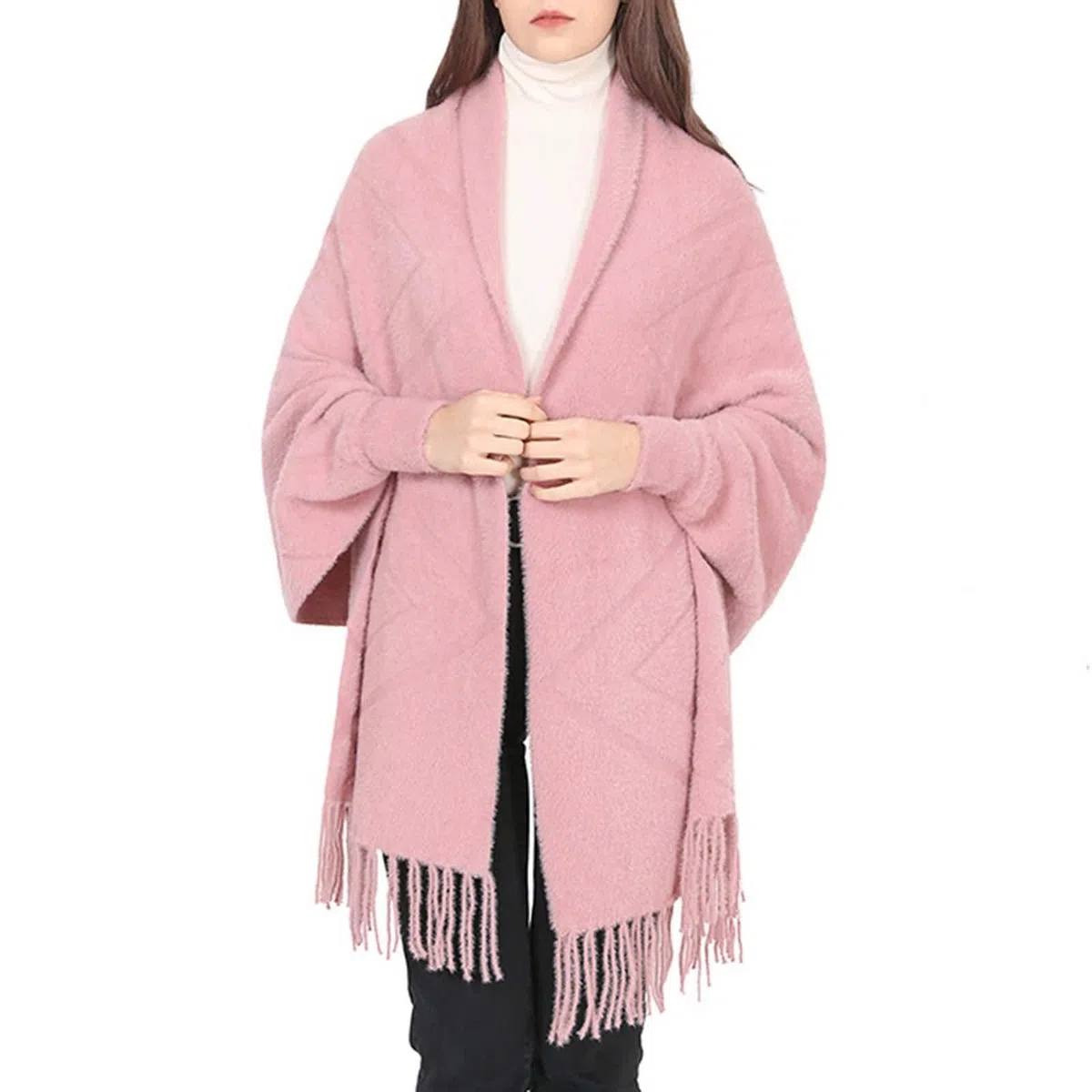 Capa de chal, bufanda de invierno para mujer, mezcla de algodón, jacquard, reversible, chal cálido, accesorios de regalo