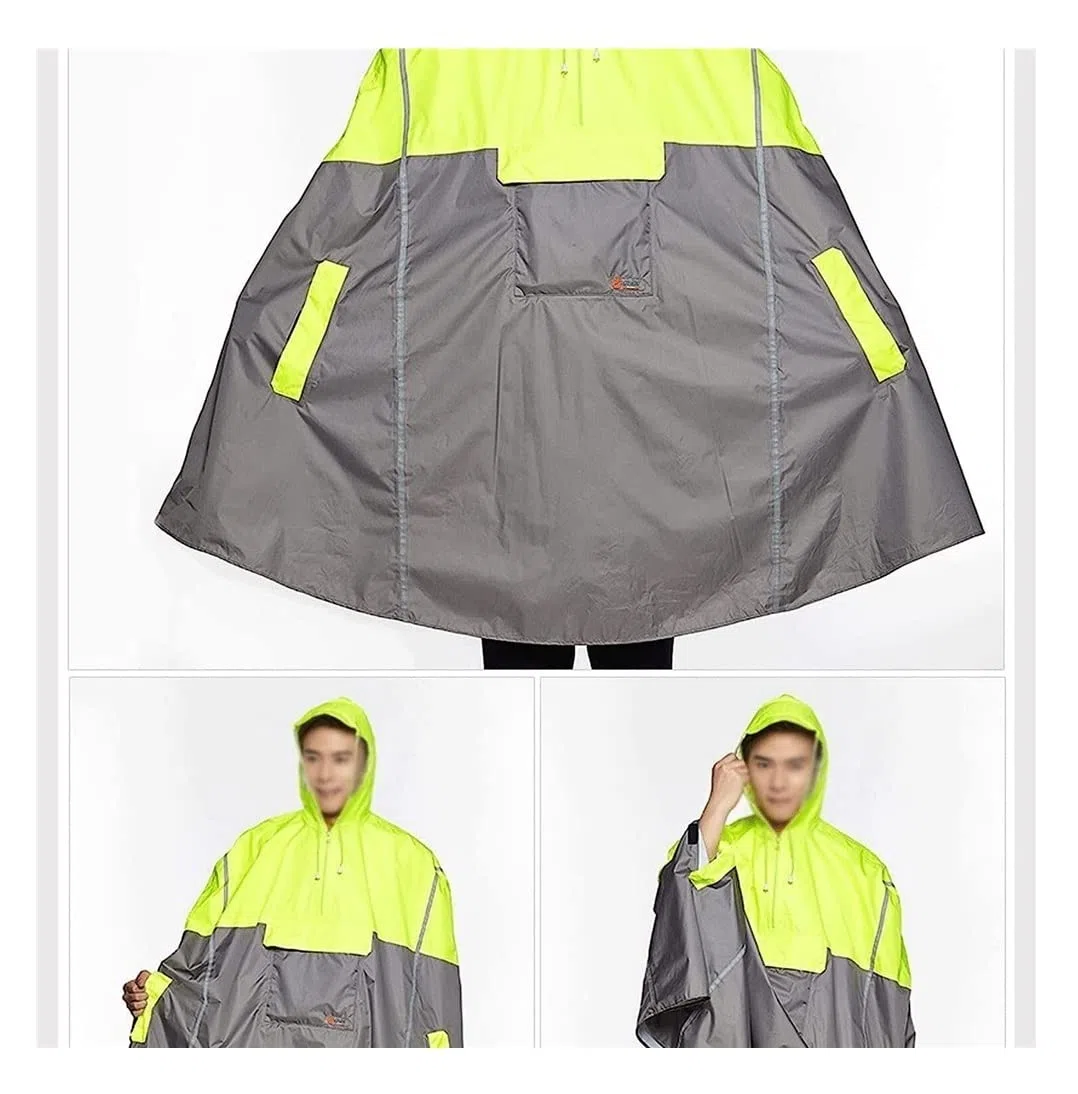 Chubasquero Impermeables Chaqueta De Ciclismo para Hombres Mujeres Adultos Cubierta De Lluvia Pesca Escalada Impermeable Ponchos De Lluvia Impermeables(Oranje)