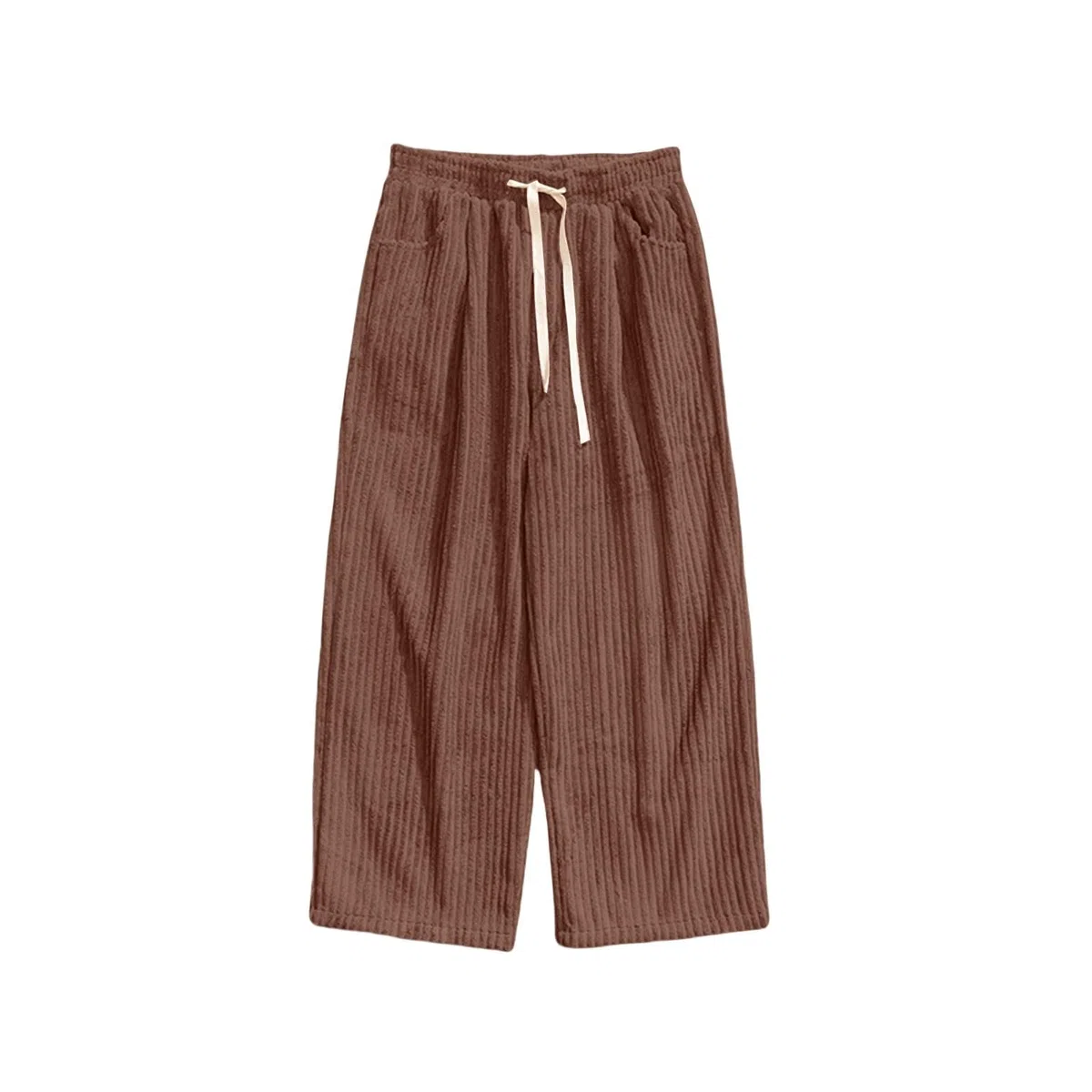 Pantalones deportivos suaves para hombre, pantalones sueltos de pana, pantalones holgados y elegantes, pantalones de pierna ancha, pantalones de correr con cordón elástico, pantalones de pierna recta