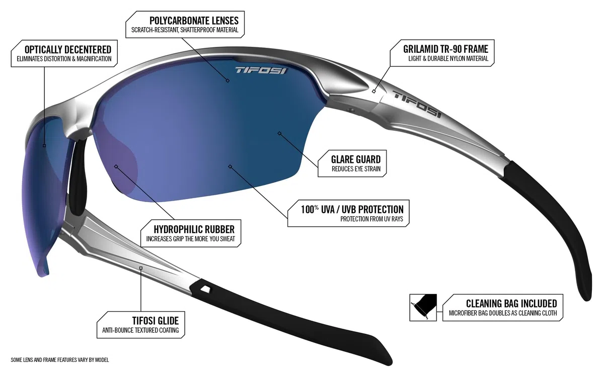 Tifosi Gafas de sol intensas, hierro, talla única, Hierro, Talla única