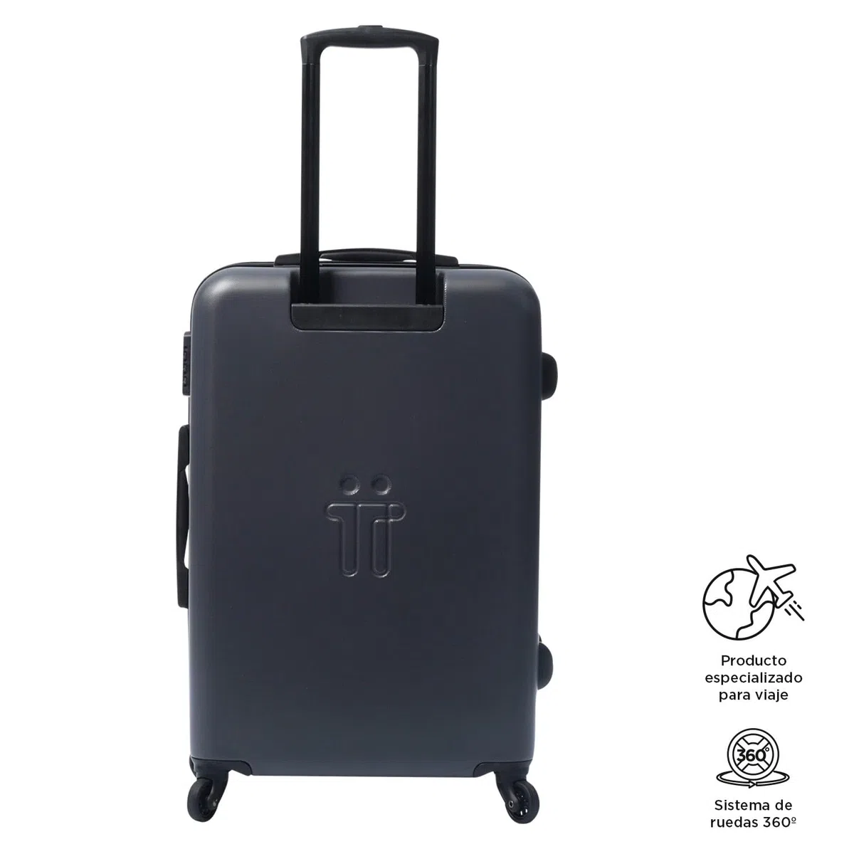 TOTTO - Maleta Rígida Mediana, Modelo Bazy, 46 x 68 x 26 cm, Capacidad 63 L, Alta Resistencia a Impactos, Ruedas 360º, Manija Telescópica, Correas Compresión Internas, Candado TSA, Color White Sand
