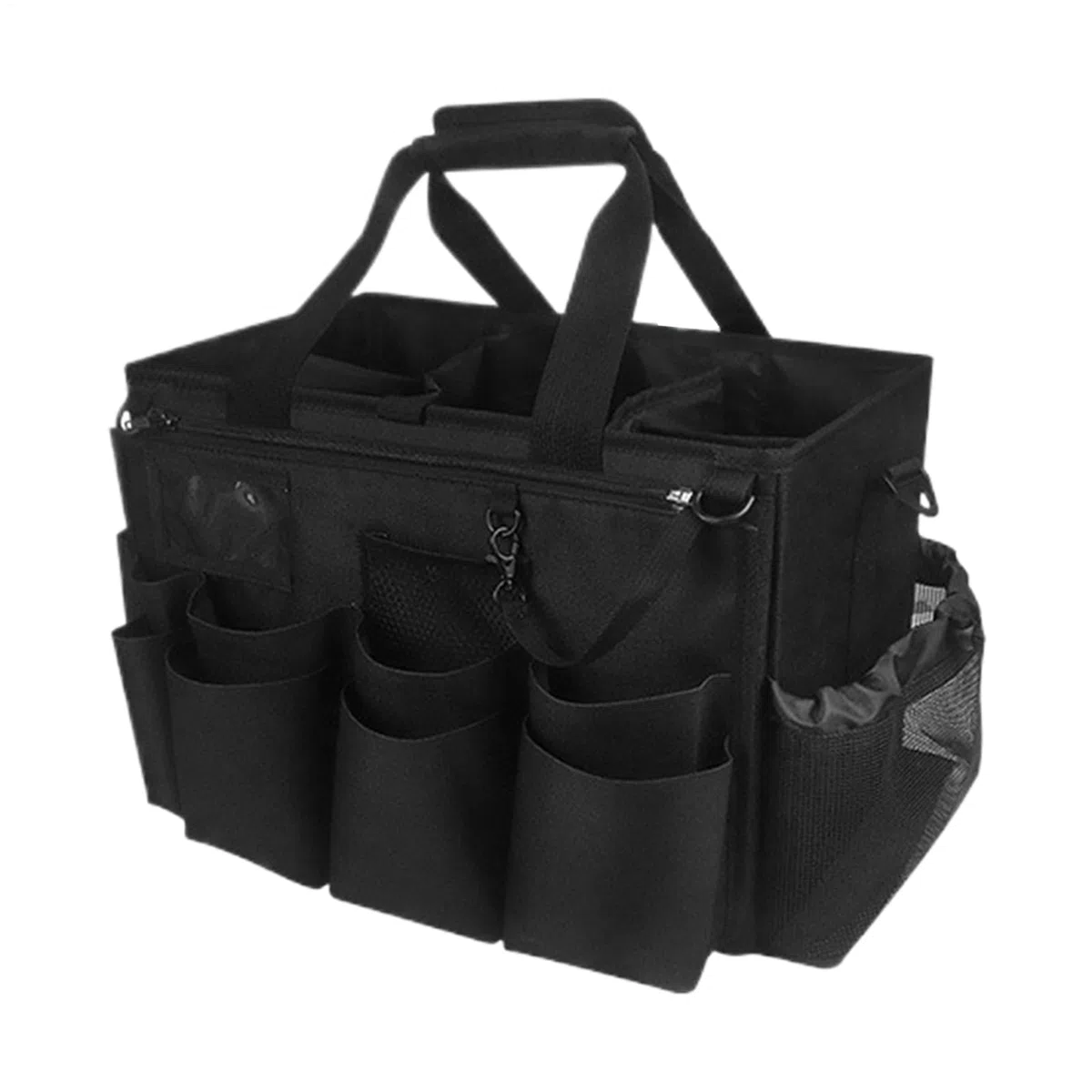 Bolsa para Productos De Limpieza Organizador Plegable Herramientas Malla | Saco Para Labores Domésticas Sprays, Limpiadores, Cepillos, Trapos para Baño, Cocina, Lavado Aut