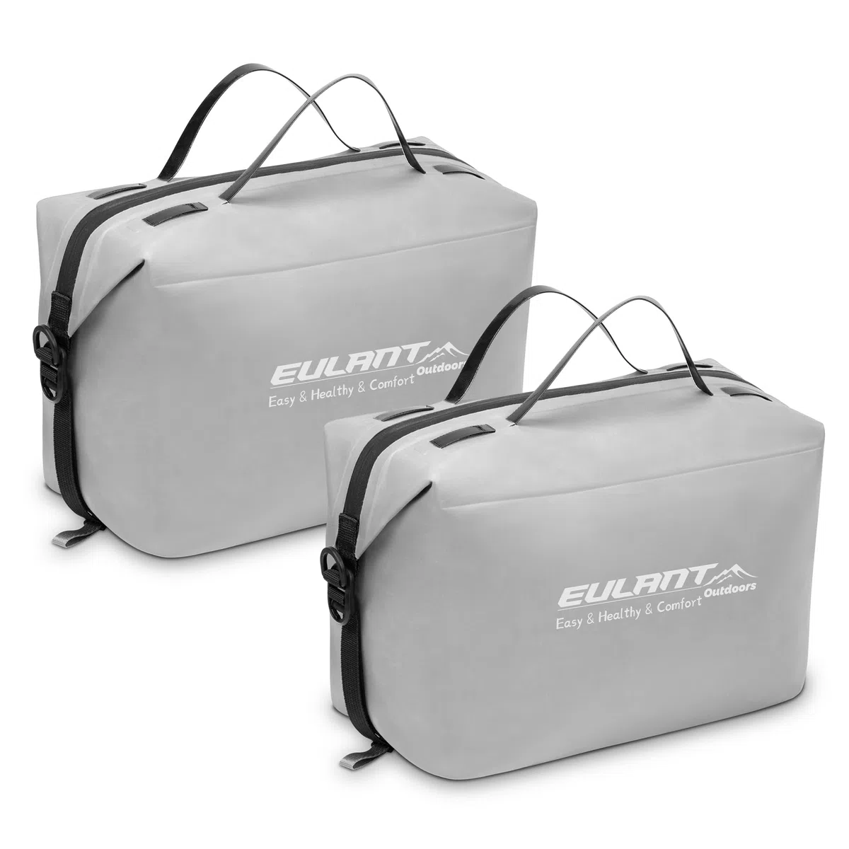 EULANT Neceser de viaje con asa para hombres y mujeres, organizador resistente al agua, bolsas de cosméticos de gran capacidad para accesorios de tocador, viajes, viajes de negocios, Gris (2 Pack