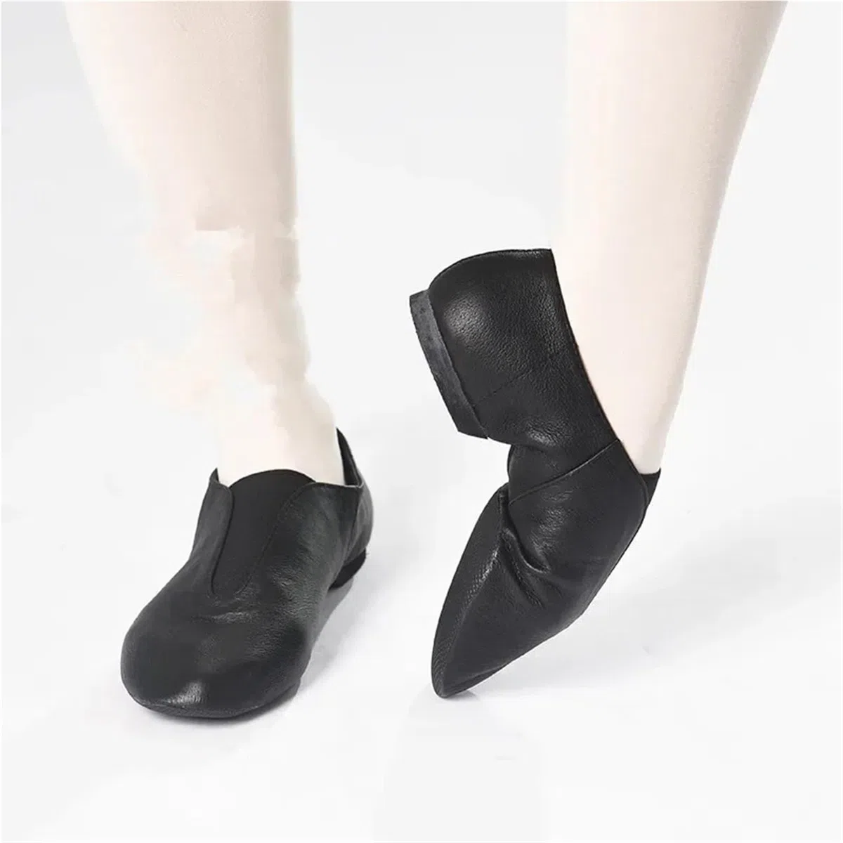 Slip On Dance Jazz Zapatos de Baile Bebé Niño Adulto Mujeres Hombres Vientre Moderno Ballet Gimnasio Jazzy Zapatillas para Presentaciones en el Escenario(Black,34)