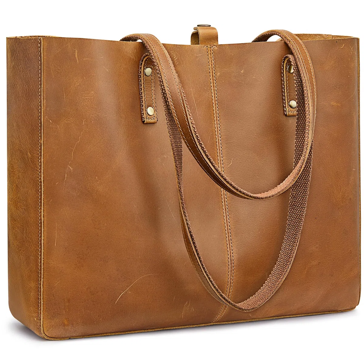 S-ZONE Bolso de Mujer Vintage Crazy Horse Cuero Bolso de Compras Grande Bolso de Hombro Bolso de Trabajo Bolso de Citas