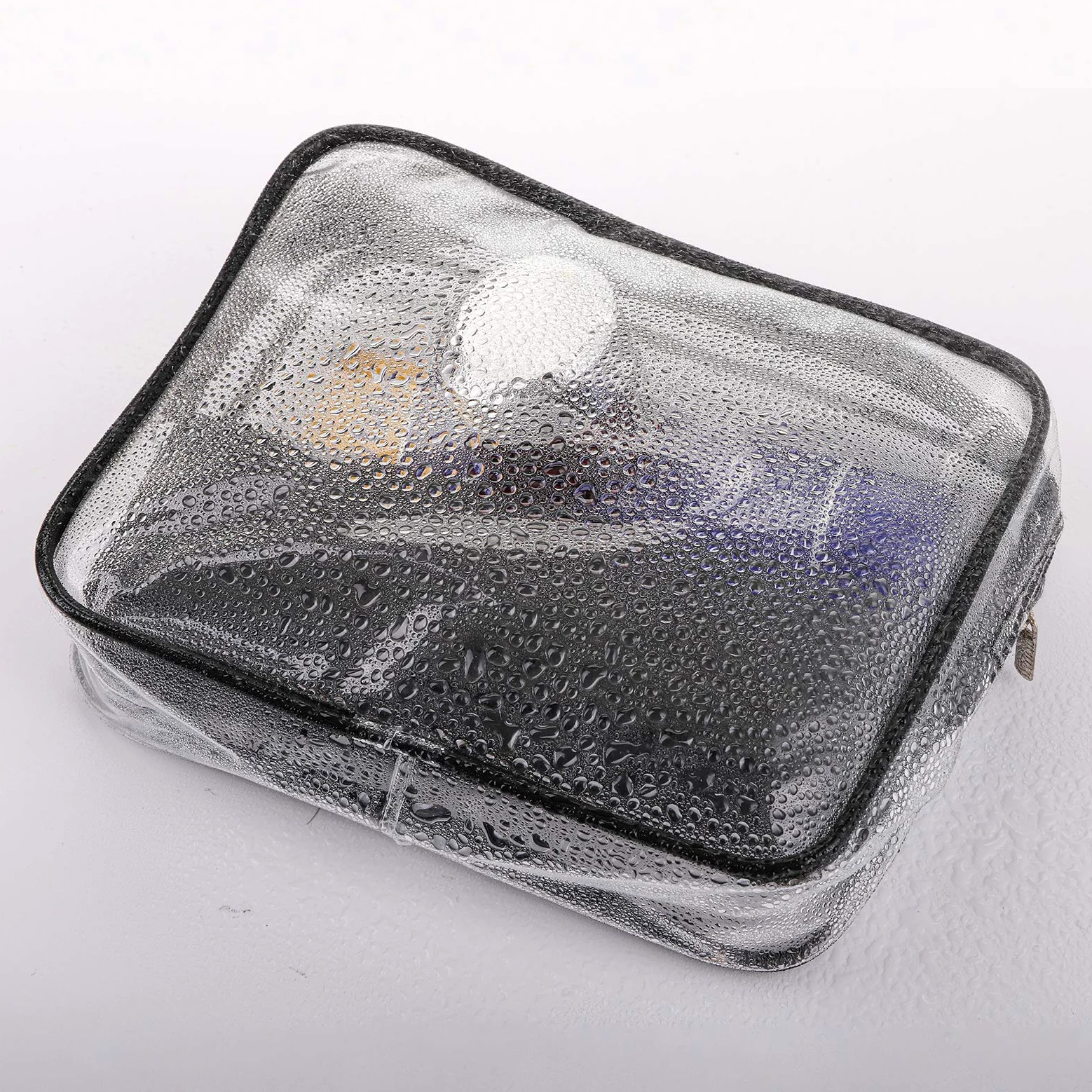 Hedume Juego de 9 Bolsas de Maquillaje Transparentes, aprobadas por la TSA y Transparentes, de PVC Impermeable con asa de Cremallera, Bolsa de Viaje portátil