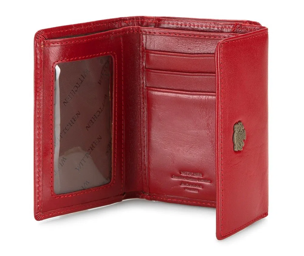 WITTCHEN Billetera | Tamaño: 8 x 11 cm | Material: Cuero de Grano | Color: Rojo | Colección: Arizona | 10-1-053-3