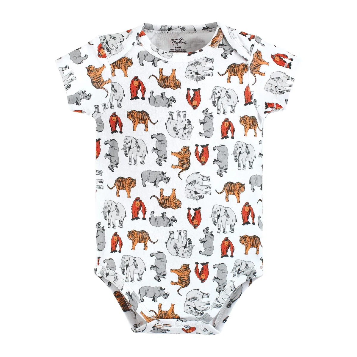 Touched by Nature Organic Cotton Bodysuits Touched by Nature - Body unisex para bebé, algodón orgánico, animales marinos en peligro de extinción, 3-6 meses, para niña