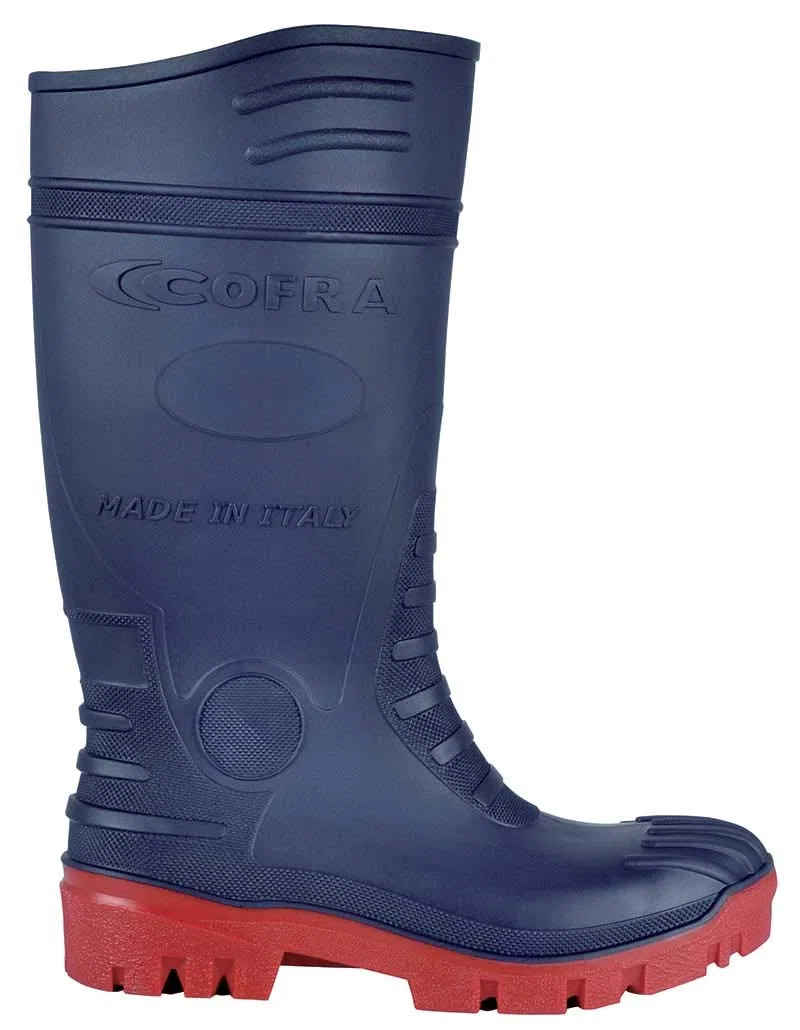 COFRA Typhoon Blue/Red S5 FO SR Talla Bota PVC/Nitrilo Azul/Rojo - Puntera y Lamina Botas de Trabajo Zapatos de Seguridad