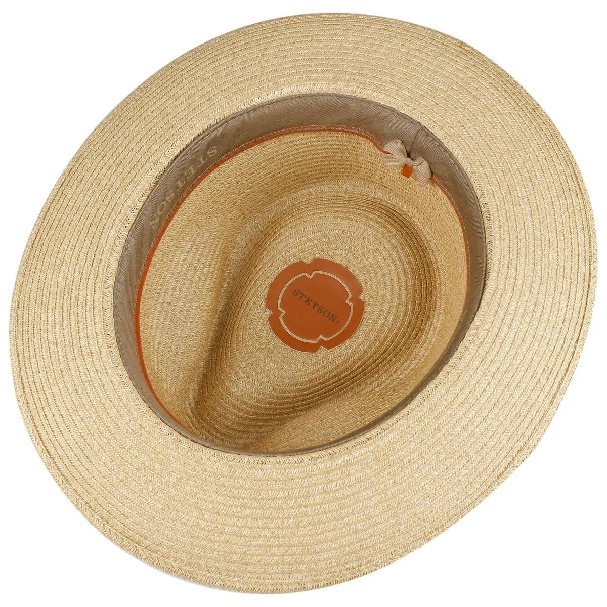 Stetson Lintano Toyo Sombrero Fedora de Paja Banda Multicolor Unisex Primavera Verano