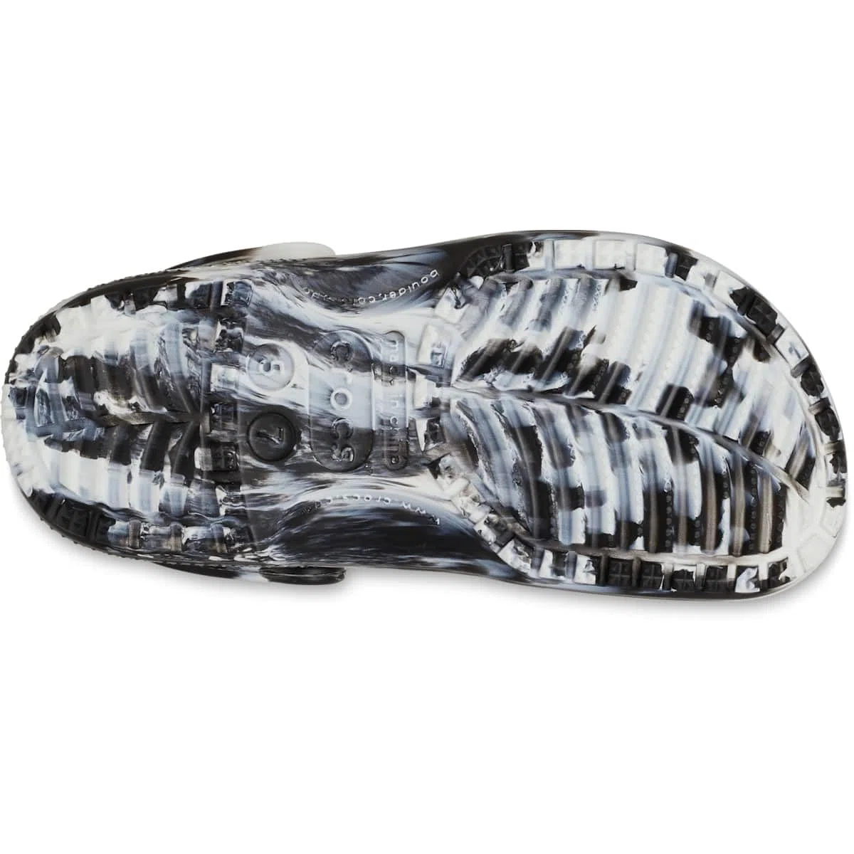 Crocs Unisex Adulto Classic Marbled Clog Zueco, White/Black, 37/38 EU