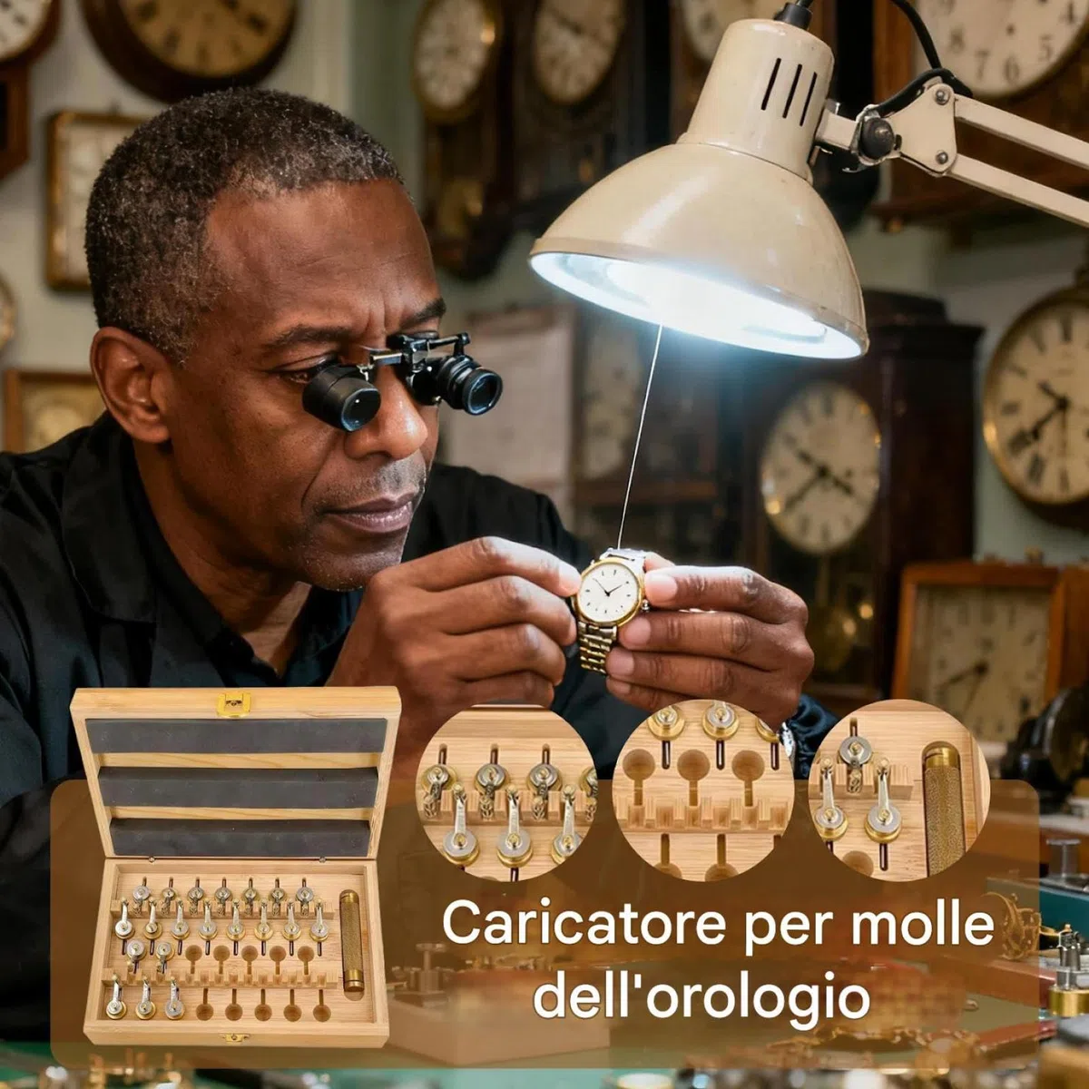Herramienta Para Enrollar Muelle Real De Reloj Accesorios de Muelle Real | Kit De Mantenimiento Para Relojes De Pulsera Para Comercio Mantenimiento Reparación Relojero de Abuelo Industria Doméstic