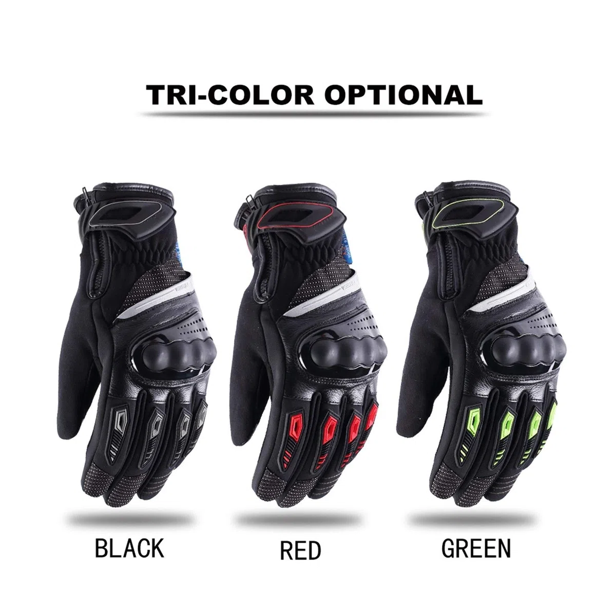 Guantes de ciclismo de invierno, guantes térmicos impermeables para hombres y mujeres, al aire libre, resistentes al viento, cálidos, para motocicleta, pantalla táctil, guantes de bicicleta