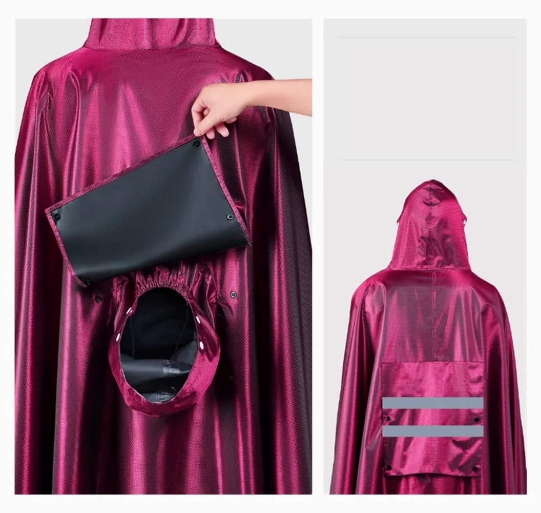 Chubasquero Chubasquero para Motocicleta, Abrigo Largo para La Lluvia, Poncho, Traje Impermeable, Ropa Impermeable para Dos Personas Ponchos De Lluvia Impermeables(B)