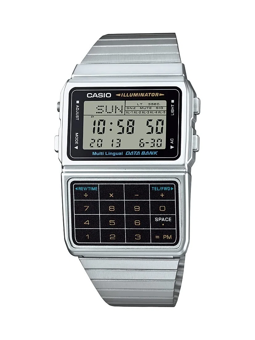 Casio Reloj de banco de datos con calculadora de memoria