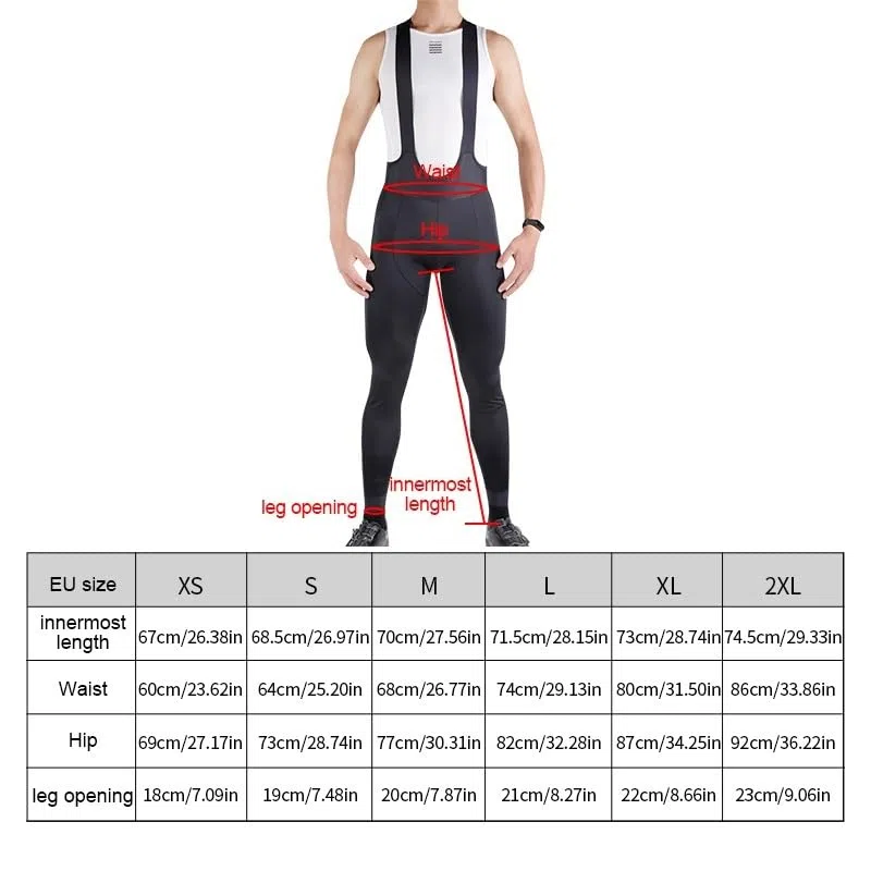 Largo Culote Ciclismo Pantalones de bicicleta for hombre con correas for los hombros, pechera de ciclismo for hombre, pantalones largos transpirables y cómodos for bicicleta, mallas con pechera for ci