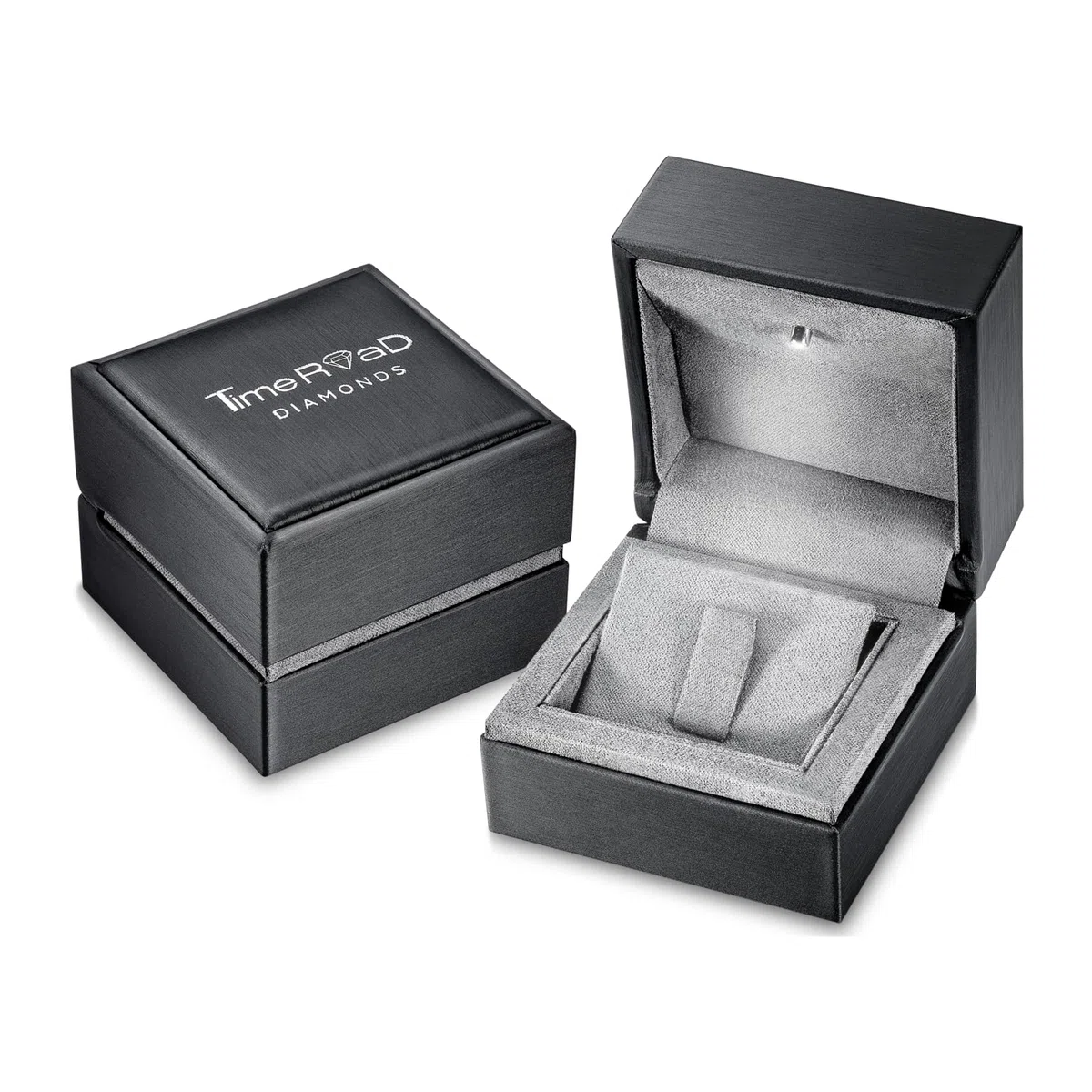 Time RoaD Anillo Mujer Minimalista con Diamante Oro Blanco 9K de 375 ml - Diseño Ergonómico y Ajuste Perfecto DIA00014 - Ideal para Compromiso - Pedida - Alianza - Promesa - Anillos Mujer