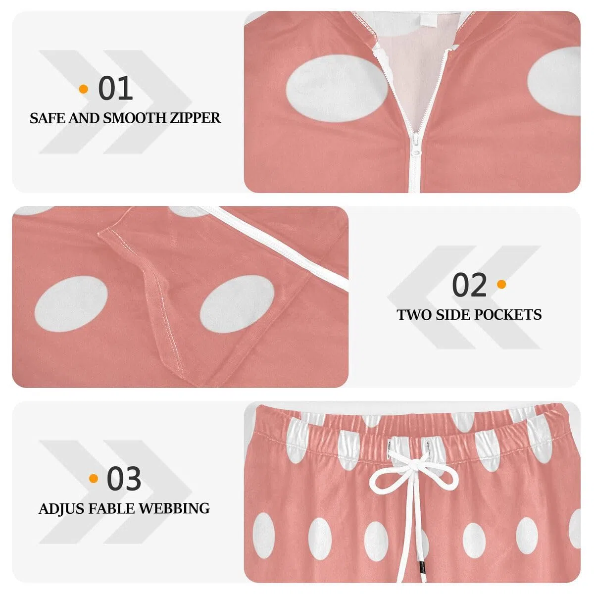 Conjunto deportivo de 2 piezas para mujer, diseño de lunares abstractos, manga larga, con lunares