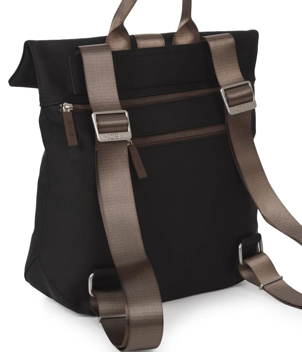KCB Mochila Antirrobo Grande Chain | Seguro | 100% Vegano | Color Negro | Diseño Seguro y Espacioso | Bolsillos Multiusos con Cremallera | Material Resistente | Asas Ajustables