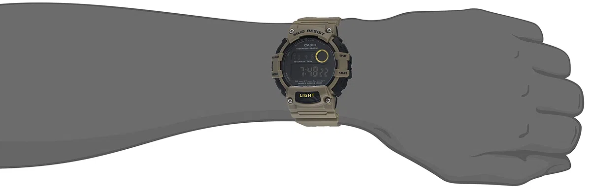 Casio Serie TRT110H | Reloj digital | 100M WR | Cronómetro 1/100 SEC | Luz LED | Resistente al barro | Resistente a bajas temperaturas | Calendario automático | Tiempo dual | Vibración/alarma diaria |