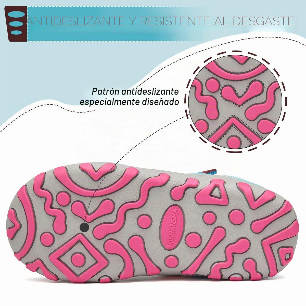 Mishansha Botas de Nieve Niño Botas Antideslizantes, Turquesa 36 | Forro cálido, cierre de autollenado, puntera reforzada, suela con dibujo, colegio, paseos, nieve