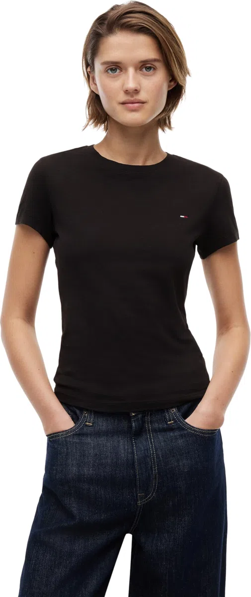 Tommy Jeans Camisetas de Manga Corta Mujer Pack de 2 con Cuello Redondo