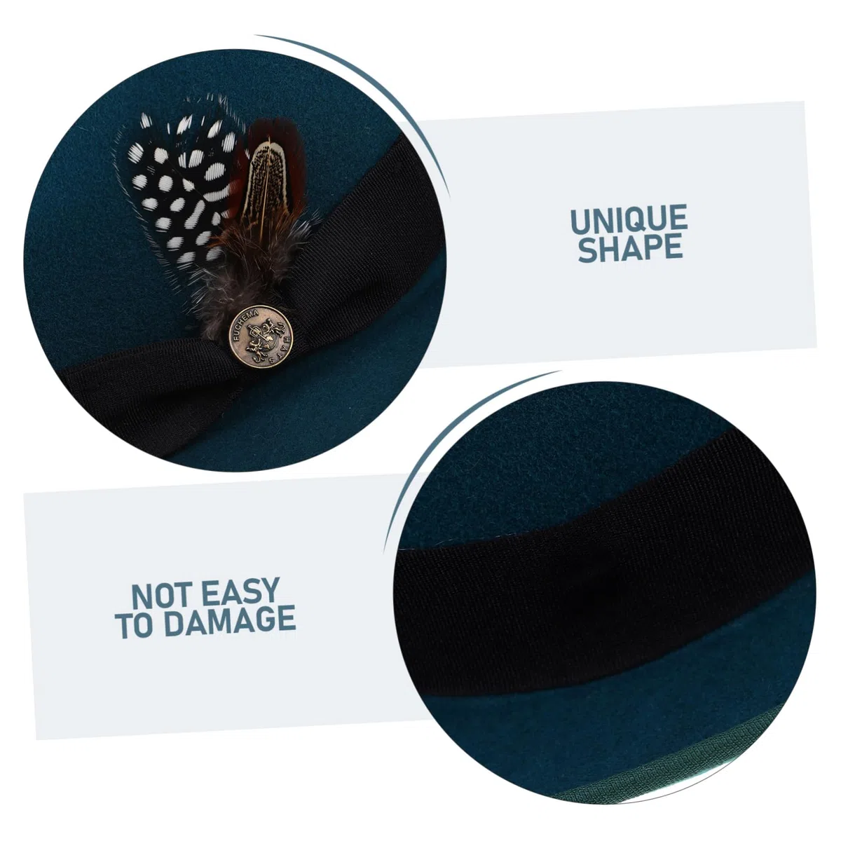 PartyKindom Sombrero De Lana Sombreros De Fieltro para Hombre Vaquero De Fieltro Negro De Vaquero De para Hombre Fedora Clásico De Green