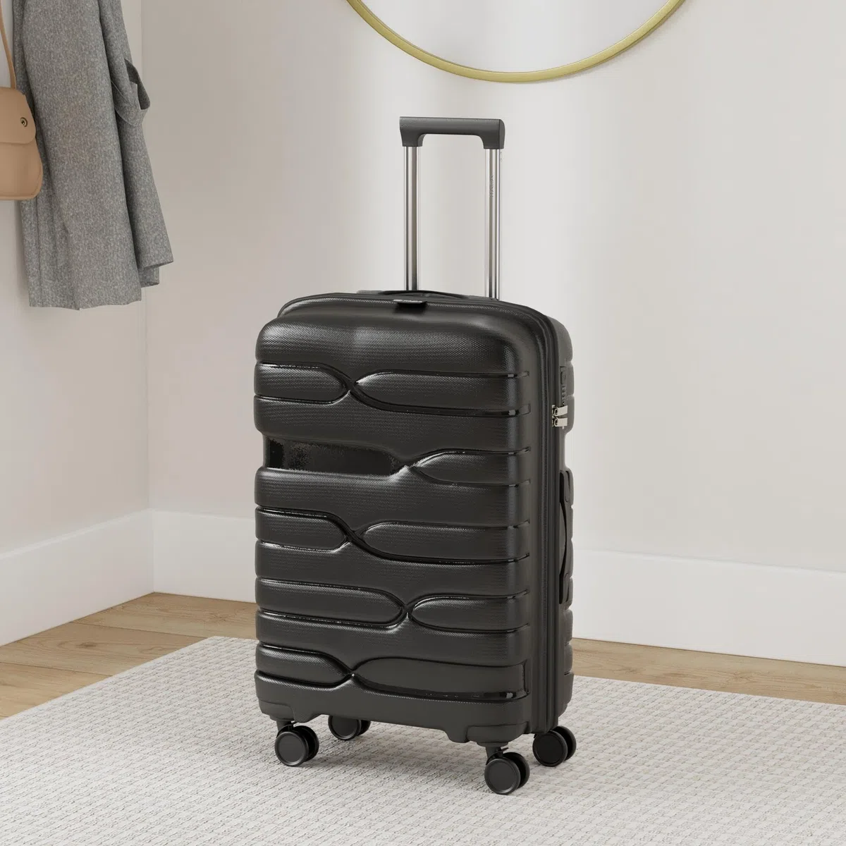 Maleta Mediana con 4 Ruedas Giratorias para Viajes Largos Tipo Trolley. Can