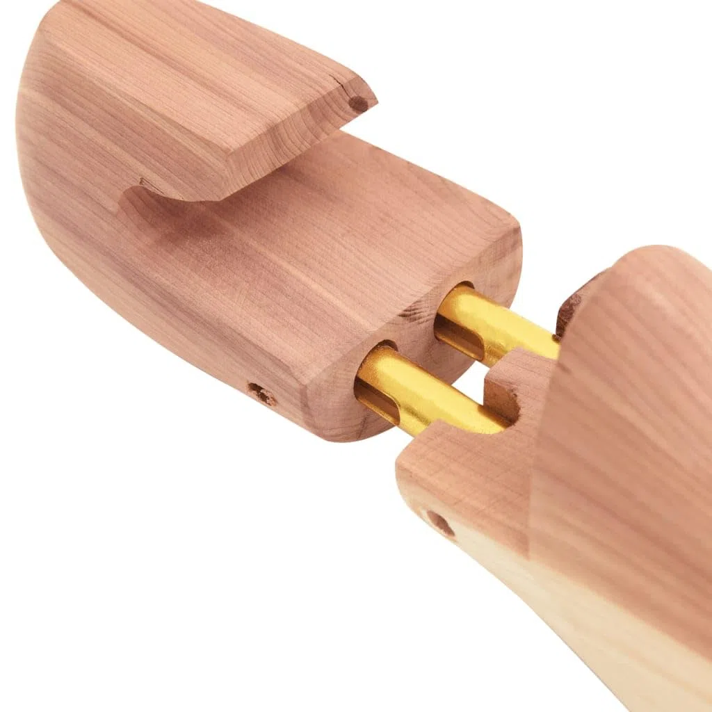Horma de zapatos de madera de cedro maciza con calzador, moldeador ajustable para zapatos europeos 36-37, cuidado y soporte de forma para zapatos planos, zapatillas, cuero, botas, hombre y