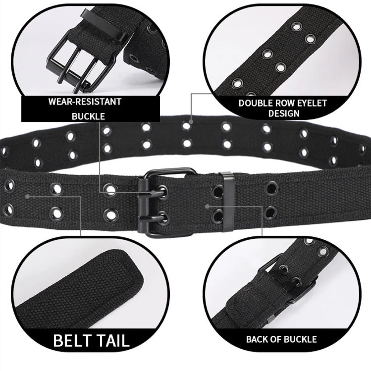 Cinturones de hombre, estilo militar, de lona y nailon, estilo táctico, informal y moderno.