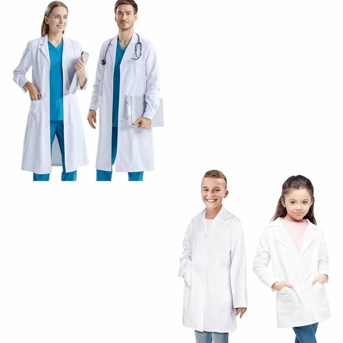 Bata Blanca Niña, Bata de Laboratorio Hombre Mujer