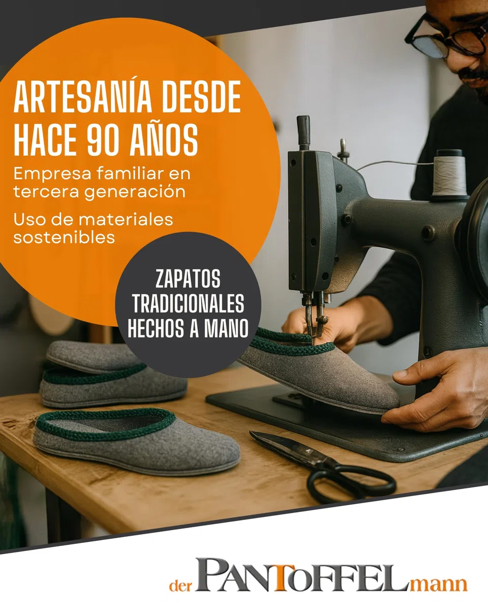 Pantoffelmann pantuflas de lana suela de fieltro antracita I Cómodas pantuflas varios tallas I Zapatillas de casa cálidas y transpirables I Pantuflas hombre y mujer suela de fieltro