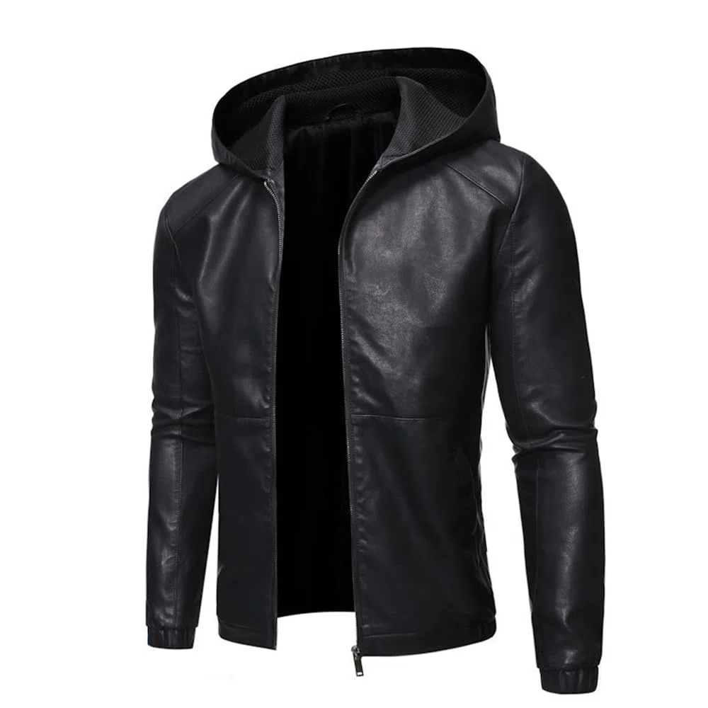 Men Long Sleeve Jacket Men Casual Fashion Handsome Transition Jacket Men Youth Personality Trend Synthetic Leather Jacket Men Regular Fit Comfortable Warm Cold Jacket