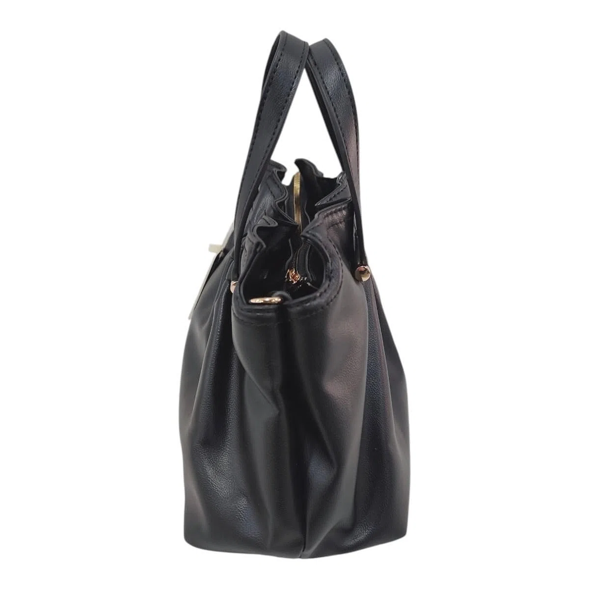 Laura Biagiotti Bolso de mano línea Eclyper, piel sintética, dimensiones 31 x 20 x 13 cm, con correa ajustable extraíble, accesorios dorados LB26S-252-2