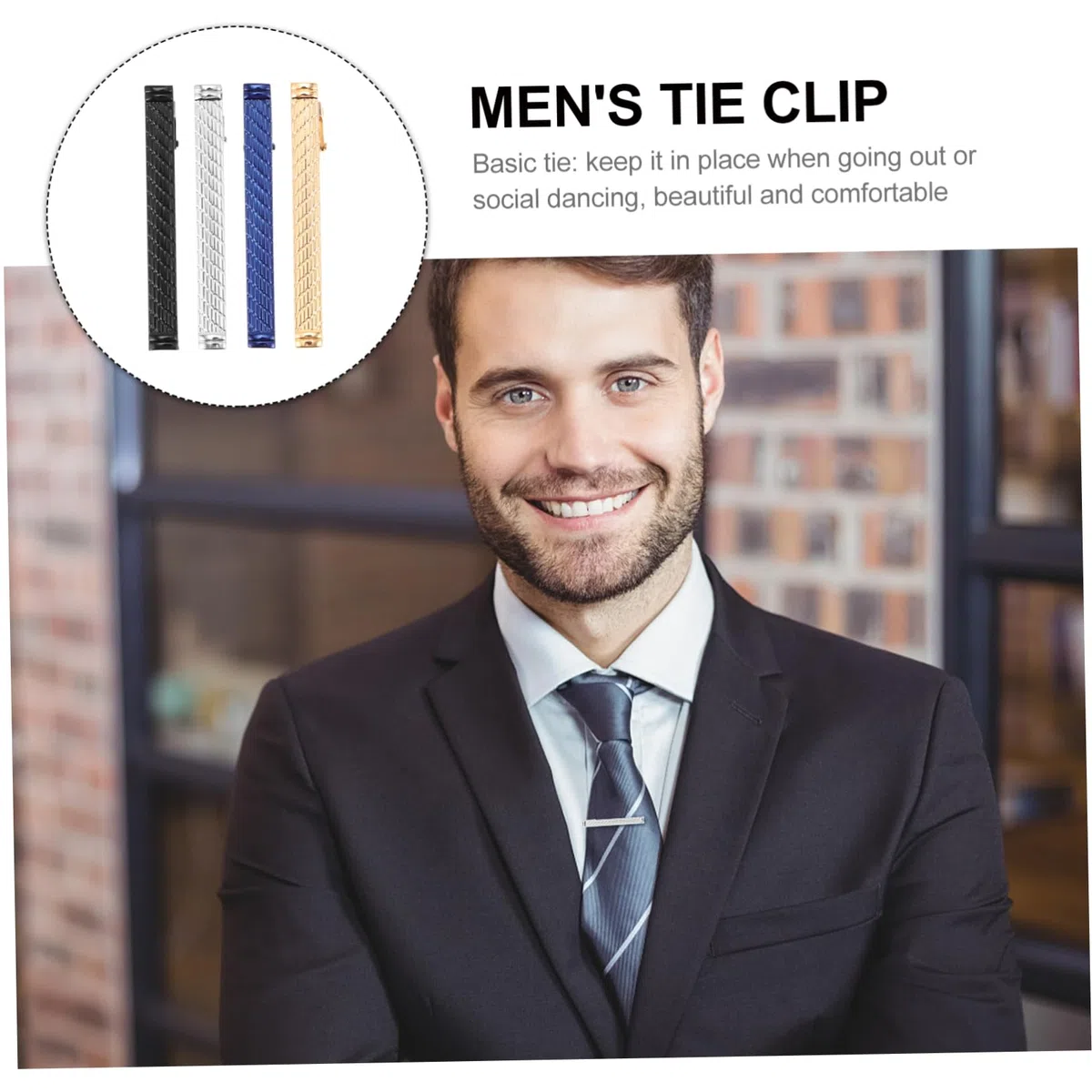 12piezas Clip De Corbata De Cobre Elegante Para Hombres De Práctico y Duradero Para Negocios y Ocasiones Especiales