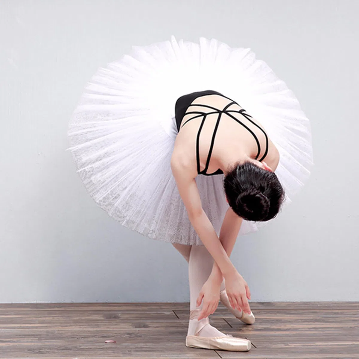 Falda tutú de tul con cintura elástica de 7 capas, falda de ballet para panqueques, bragas integradas para entusiastas del cosplay, falda tutú de panqueques, Negro, M