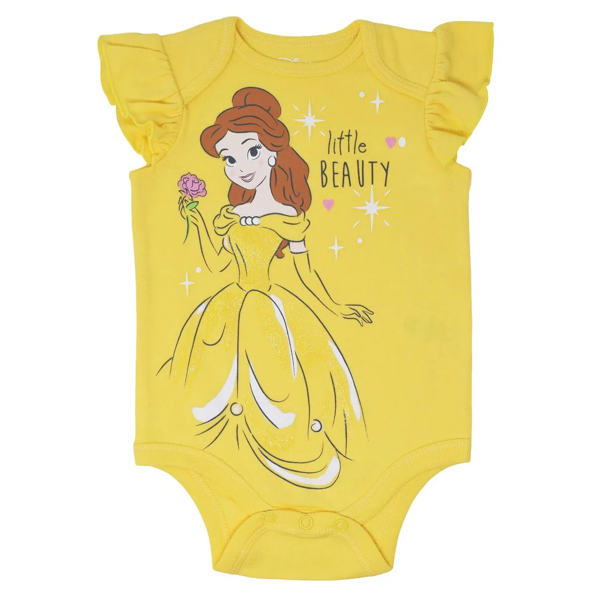 Disney Princesa Ariel Belle Cenicienta Blancanieves Aurora – Juego de 5 bodies de manga corta