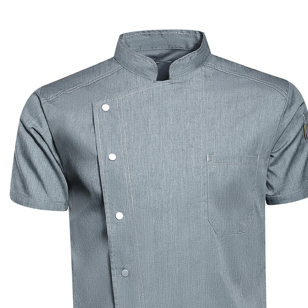 Chaqueta de Chef Unisex Uniforme Cocina Botón Liviana Bolsillo Práctico Flexibilidad Ajuste Cómodo Adecuada para Restaurante Hotel Panadería