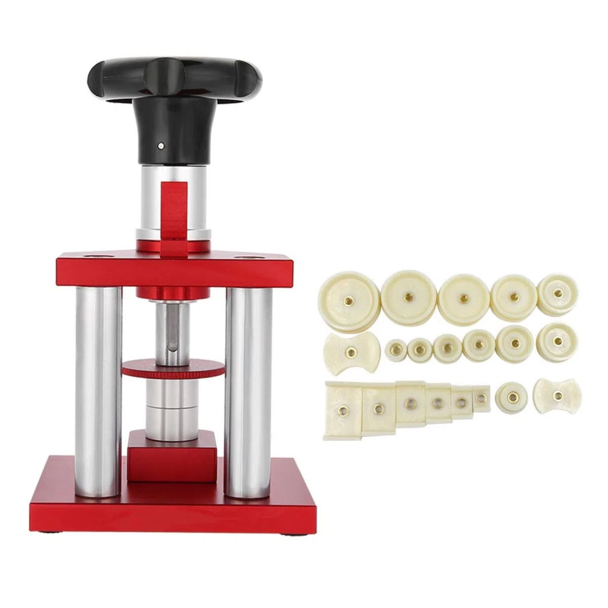 Herramienta de prensa de reloj con control completo de acero inoxidable + material de aluminio para 5500A / 5500C prensa para reloj prensa reloj Kits et outils de réparation
