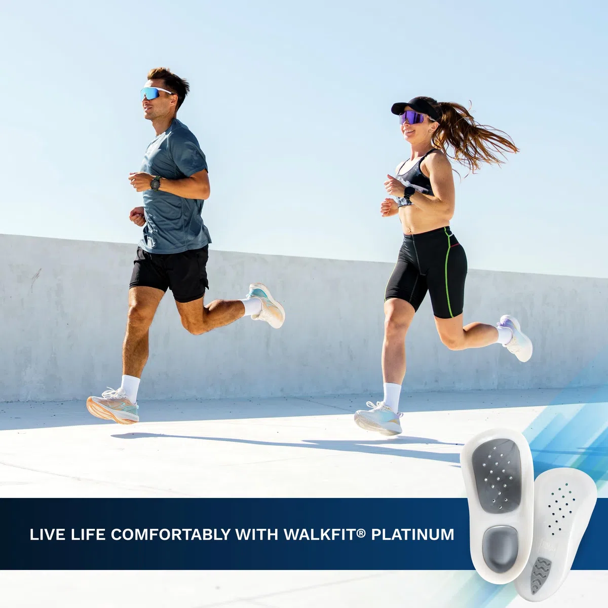 WalkFit Platinum Plantillas ortopédicas para fascitis plantar y aliviar el dolor del pie, espalda, cadera, pierna y rodilla, mejoran la alineación del equilibrio (hombres 7-7.5 / mujeres 8-8.5)