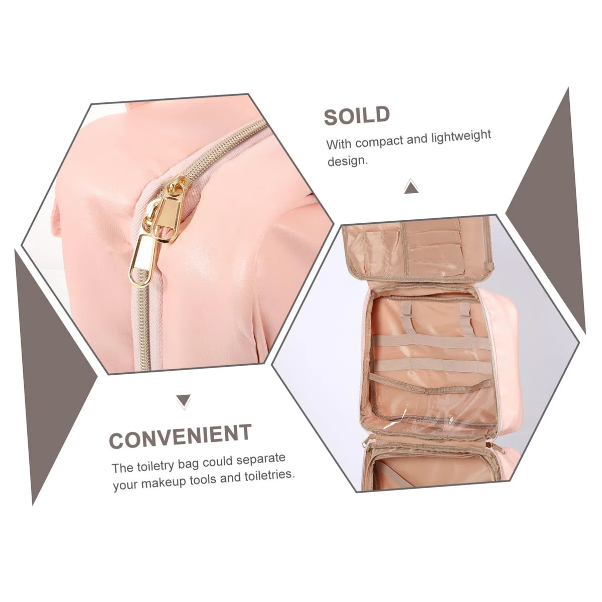 POPETPOP Neceser para Viaje Organizador de Almacenamiento Forma de Cubo Bolsa de Tocador Colgante para Maquillaje para Viajes o Uso Diario