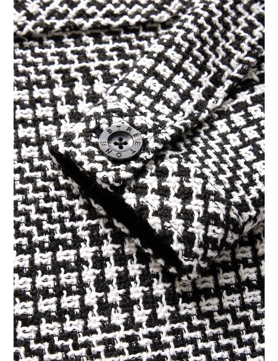STREET ONE A212326 Chaqueta Bouclé a cuadros Mujer