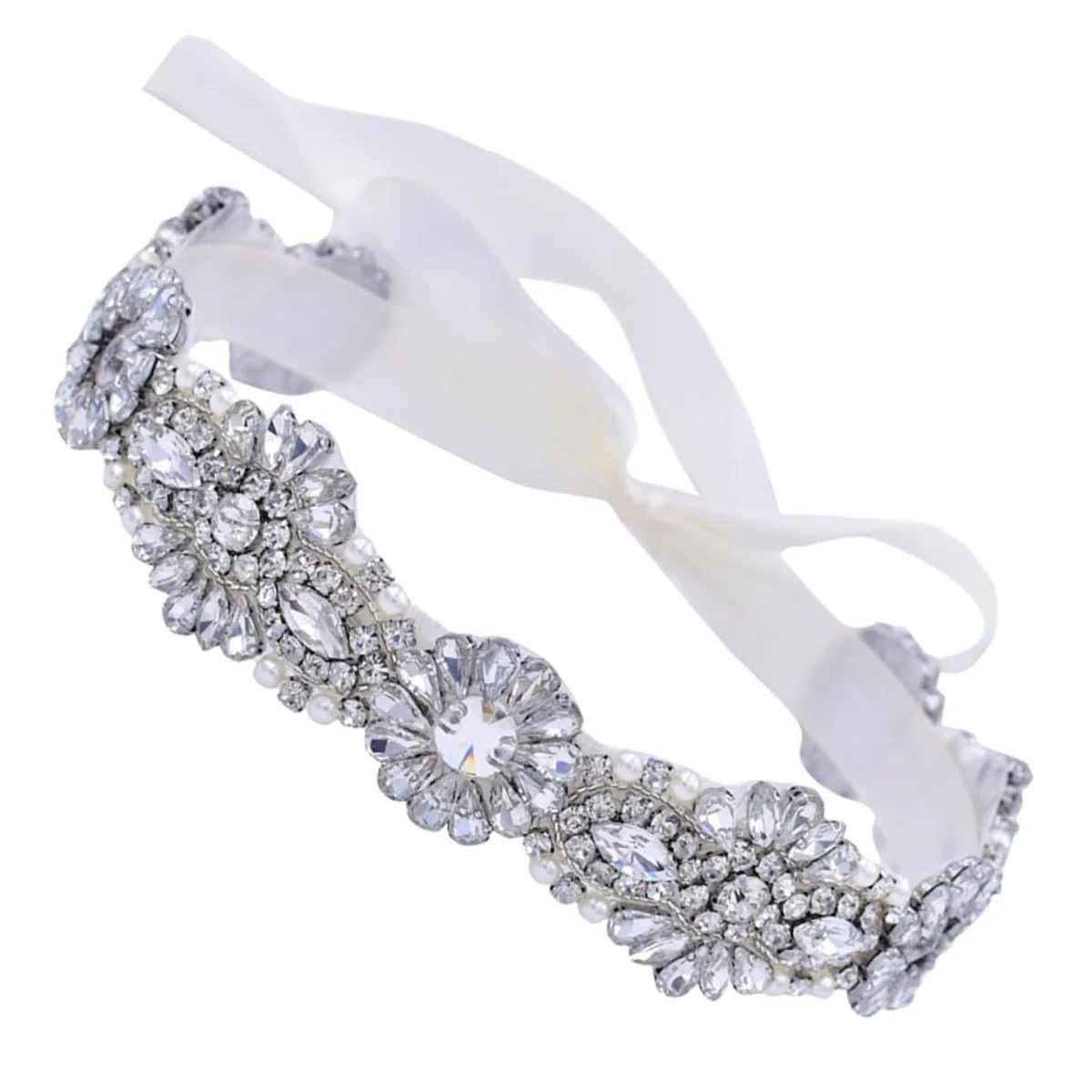Beavorty Cinturones de Vestido de Novia con pedrería Brillante Despedida de Soltera Cinturones de Faja para Mujeres cinturón de Novia con de imitación